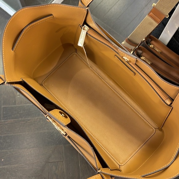 MICHAEL KORS
Reed Large Leather Belted Satchel Shoulder Handbag 
Deer Crocodile - Picture 12 of 16